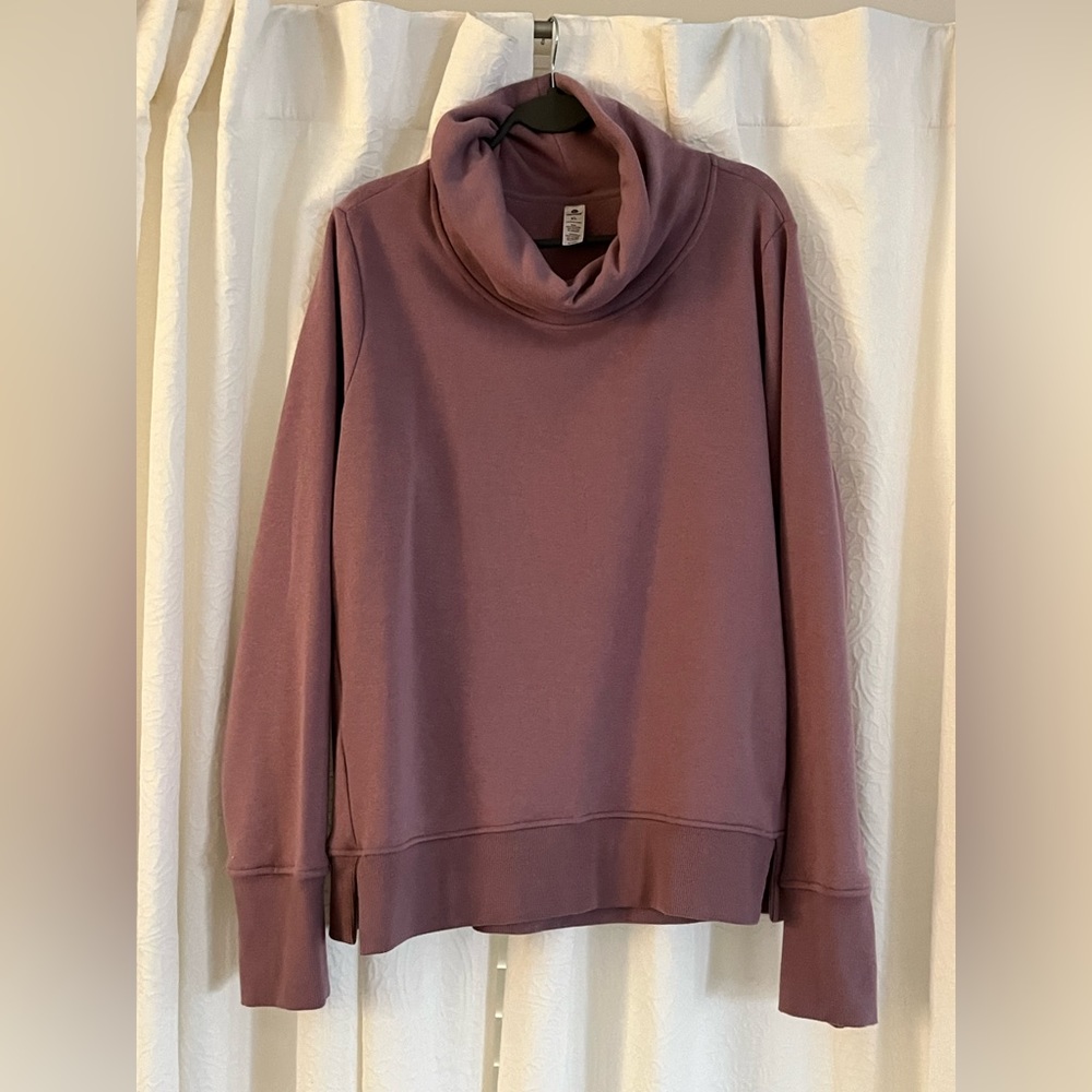 Plum cowl neck sweatshirt